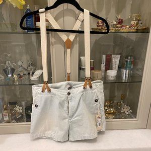 Diesel Shorts With Detachable Suspenders NWT